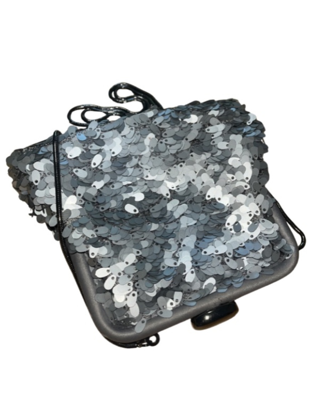 Banana Republic Silver Grey Sequin Evening Frame Clutch / Crossbody
Bag - Picture 9 of 13